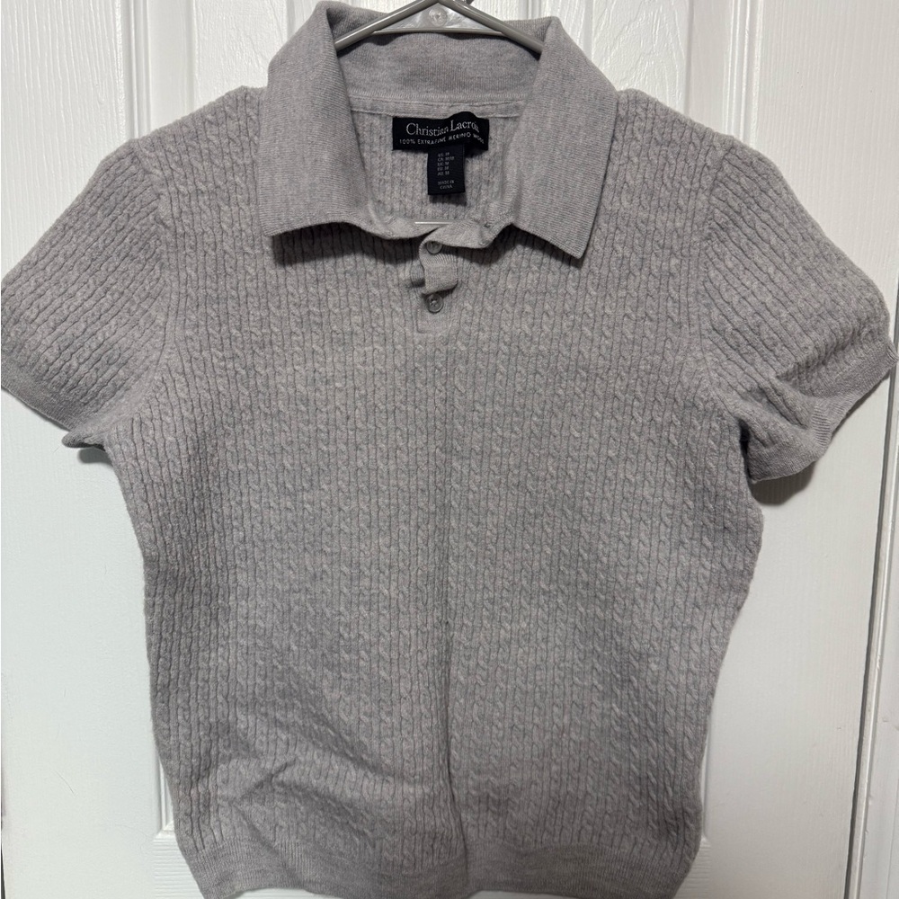 Christian Lacroix Light Gray Merino Wool Knit